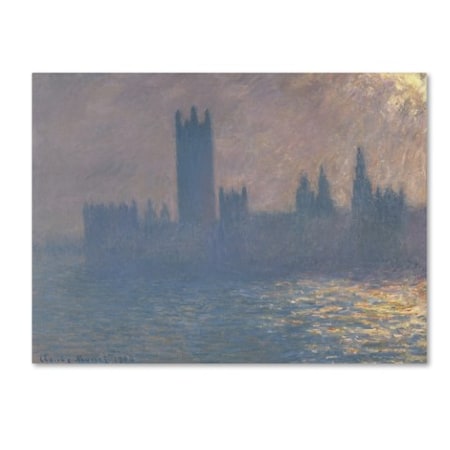 Monet 'Houses Of Parliament' Canvas Art,35x47